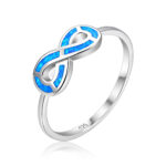 ΔΑΧΤΥΛΙΔΙ 925 Rhodium blue opal