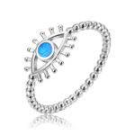 ΔΑΧΤΥΛΙΔΙ 925 Rhodium blue opal