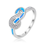 ΔΑΧΤΥΛΙΔΙ 925 Rhodium blue opal