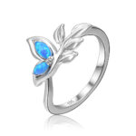 ΔΑΧΤΥΛΙΔΙ 925 Rhodium blue opal