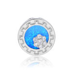 ΜΕΝΤΑΓΙΟΝ 925 Rhodium blue opal white cirzon