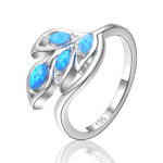 ΔΑΧΤΥΛΙΔΙ 925 Rhodium blue opal