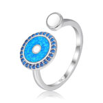 ΔΑΧΤΥΛΙΔΙ 925 Rhodium blue opal