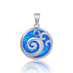 ΜΕΝΤΑΓΙΟΝ 925 Rhodium blue opal