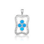 ΜΕΝΤΑΓΙΟΝ 925 Rhodium blue opal