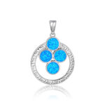 ΜΕΝΤΑΓΙΟΝ 925 Rhodium blue opal