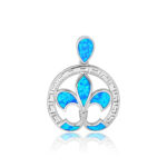 ΜΕΝΤΑΓΙΟΝ 925 Rhodium blue opal