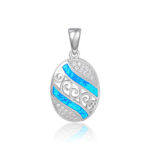 ΜΕΝΤΑΓΙΟΝ 925 Rhodium blue opal