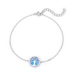 ΒΡΑΧΙΟΛΙΑ  925 Rhodium blue opal