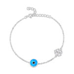 ΒΡΑΧΙΟΛΙΑ  925 Rhodium blue opal