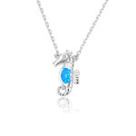 ΚΟΛΙΕ  925 Rhodium blue opal