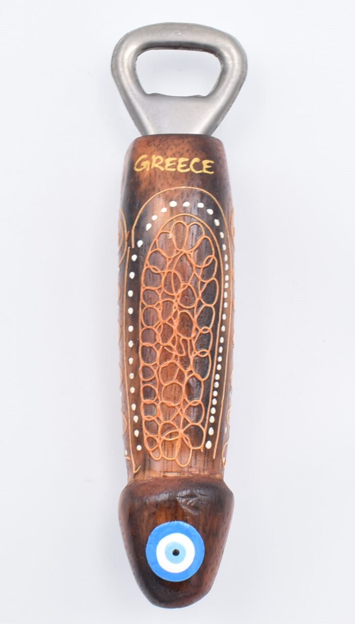 Ξύλινος Φαλλός Ανοιχτήρι Ανάγλυφος Καφέ - Image 2