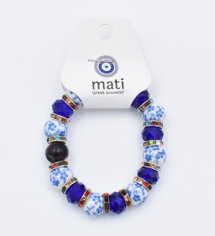 Βραχιόλι με κρυστάλλινη κεραμική χάντρα - Image 2