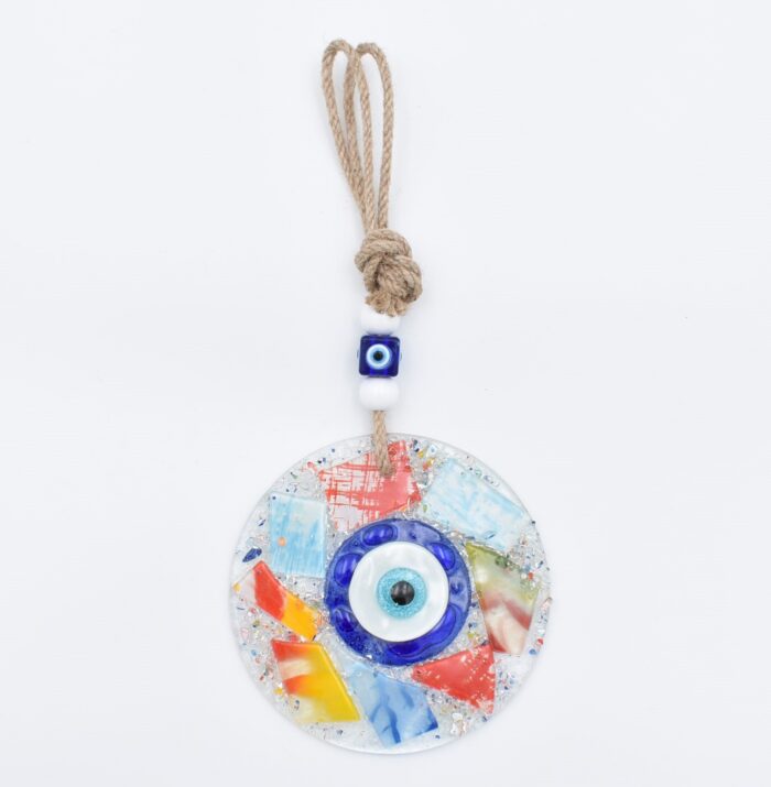 Φυσητό Κρεμαστό Μάτι με  Χρωματιστές Πέτρες - Image 2