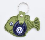 Μπρελόκ  Δερμάτινο Ψάρι με Μάτι & Ακρόπολη – Greece - Image 2