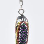 Μπρελόκ Ξύλινος Μαύρος Φαλλός Με Ζωγραφιστό Σχέδιο