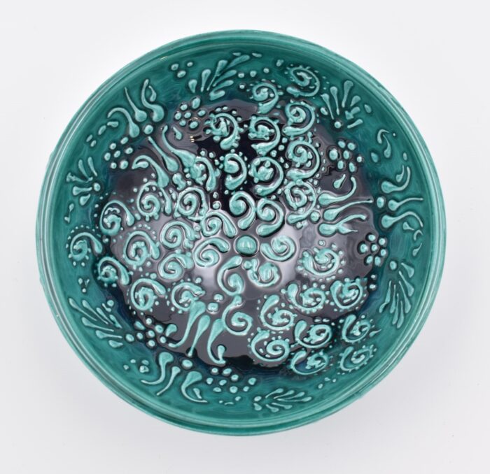 Κεραμικό Μπωλ  Μπλε & Τιρκουάζ Λουλούδι - Image 5