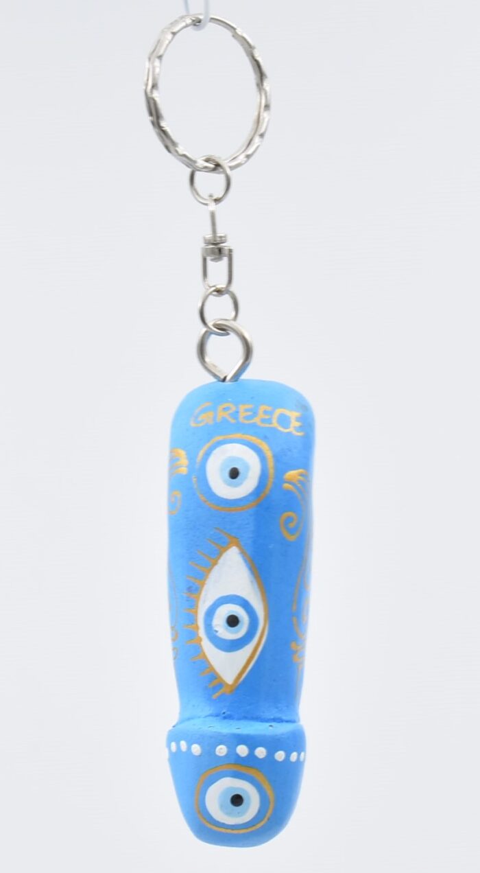 Μπρελόκ Ξύλινος Φαλλός Με Μάτι - Image 2