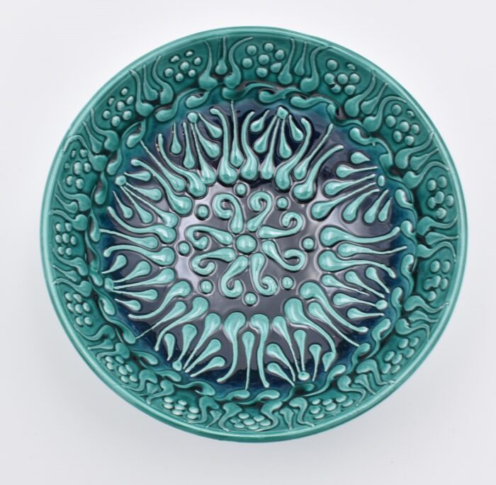 Κεραμικό Μπωλ  Μπλε & Τιρκουάζ Λουλούδι - Image 8