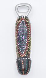 Ξύλινος Φαλλός Ανοιχτήρι Ανάγλυφος Μαύρος - Image 2