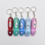 Μπρελόκ Ξύλινος Φαλλός Με Μάτι