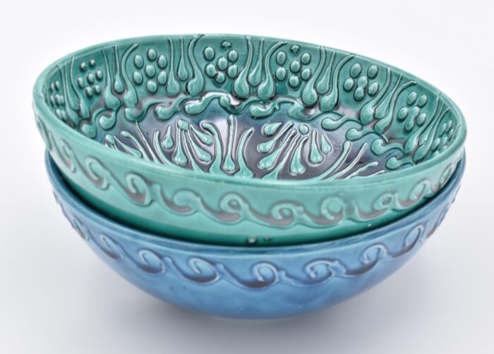 Κεραμικό Μπωλ  Μπλε & Τιρκουάζ Λουλούδι - Image 12