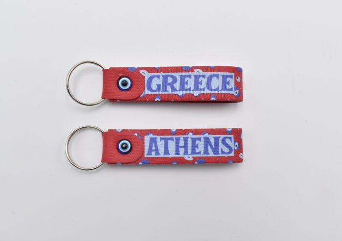 Μπρελόκ  Δερμάτινο Σχήμα Λωρίδα  με Μάτι  – Greece - Image 21