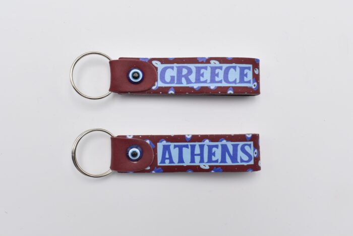 Μπρελόκ  Δερμάτινο Σχήμα Λωρίδα  με Μάτι  – Greece - Image 20
