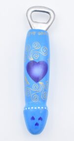 Ξύλινος Φαλλός Ανοιχτήρι με Καρδιά & Λουλούδι - Image 3