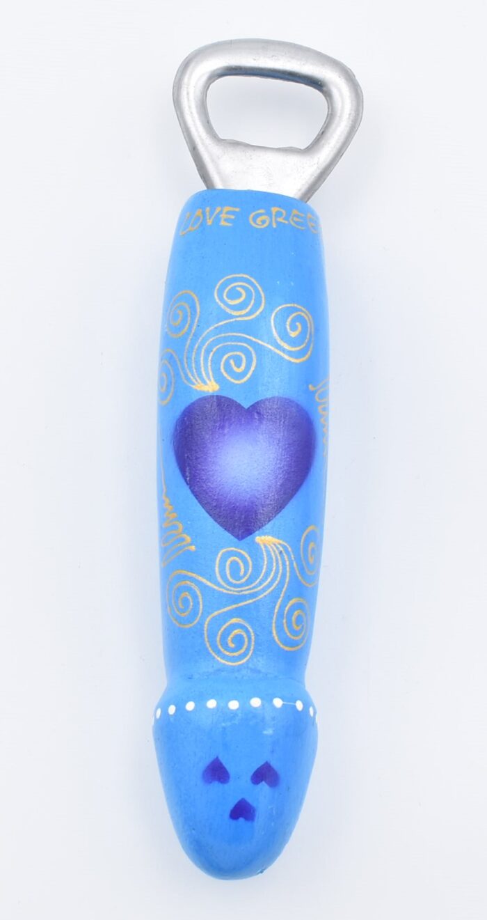 Ξύλινος Φαλλός Ανοιχτήρι με Καρδιά & Λουλούδι - Image 3