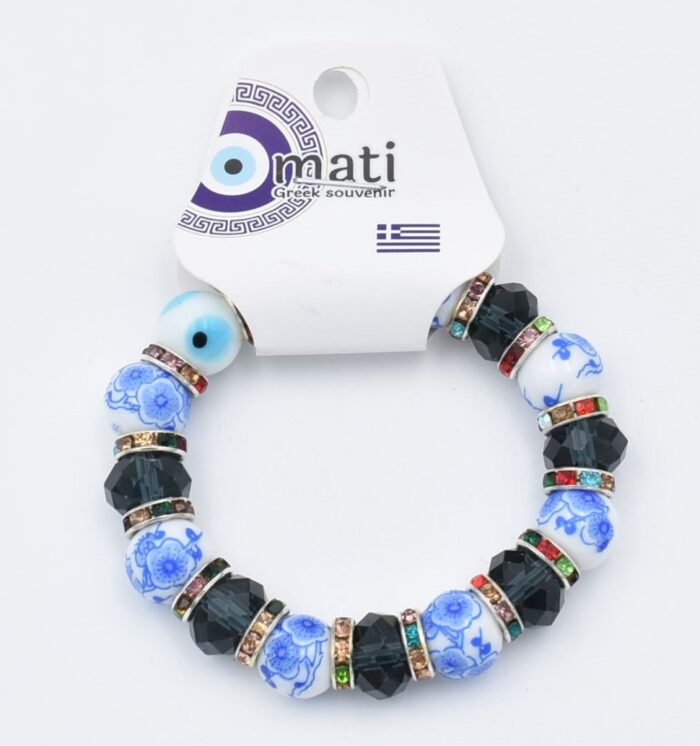 Βραχιόλι με κρυστάλλινη κεραμική χάντρα - Image 3