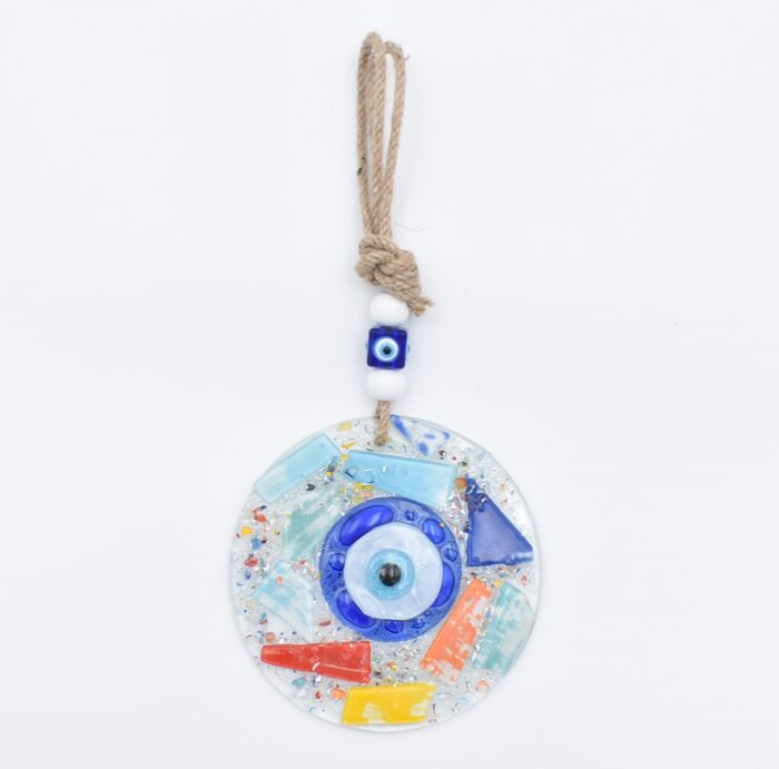 Φυσητό Κρεμαστό Μάτι με  Χρωματιστές Πέτρες - Image 3