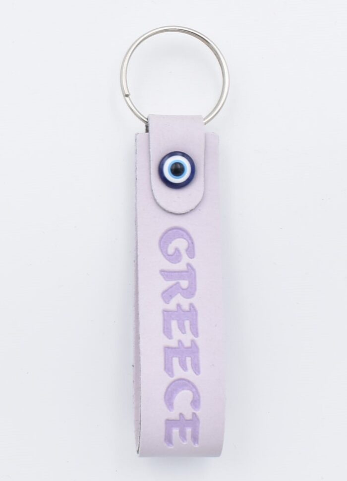 Μπρελόκ  Δερμάτινο Σχήμα Λωρίδα  με Μάτι  – Greece - Image 3