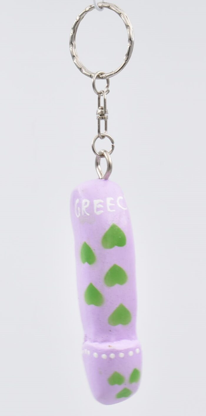 Μπρελόκ Ξύλινος Φαλλός Με Καρδιές - Image 3