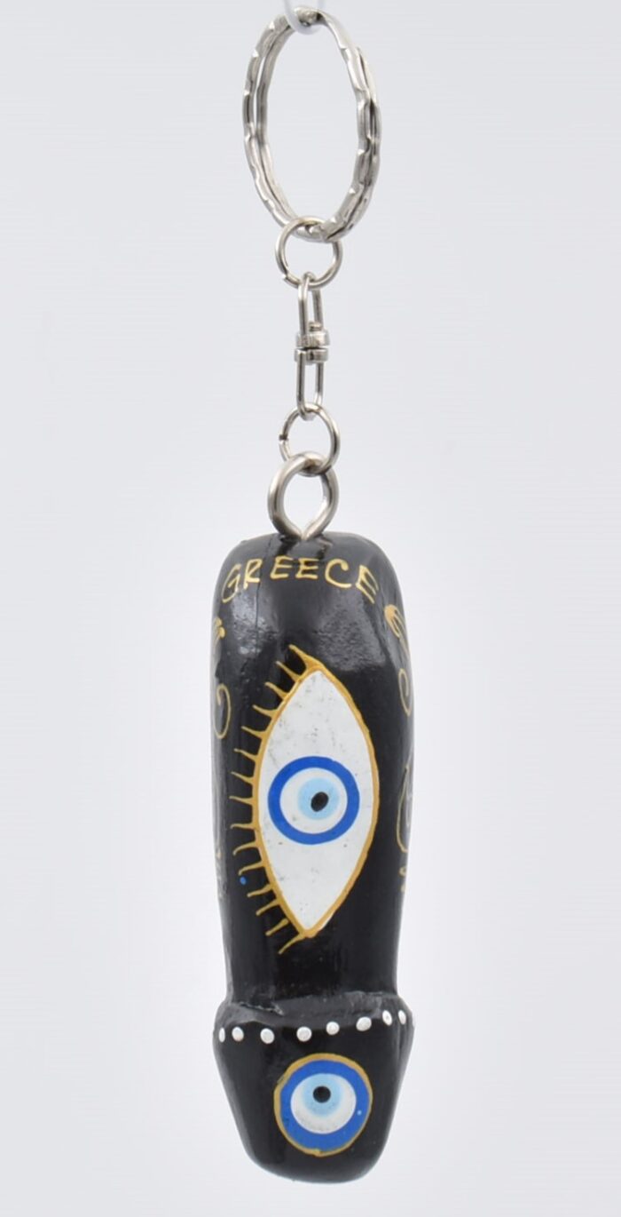 Μπρελόκ Ξύλινος Φαλλός Με Μάτι - Image 3