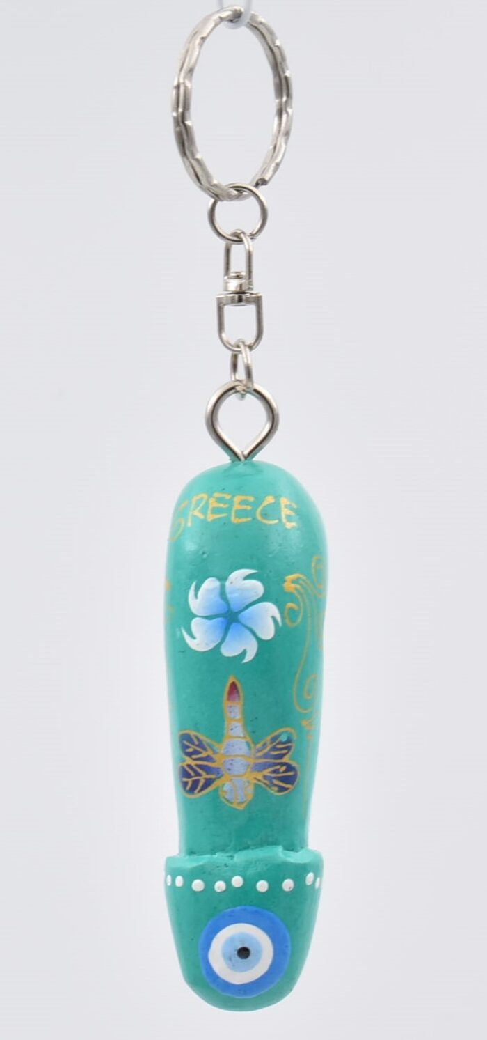 Μπρελόκ Ξύλινος Φαλλός Με Πεταλούδα - Image 3