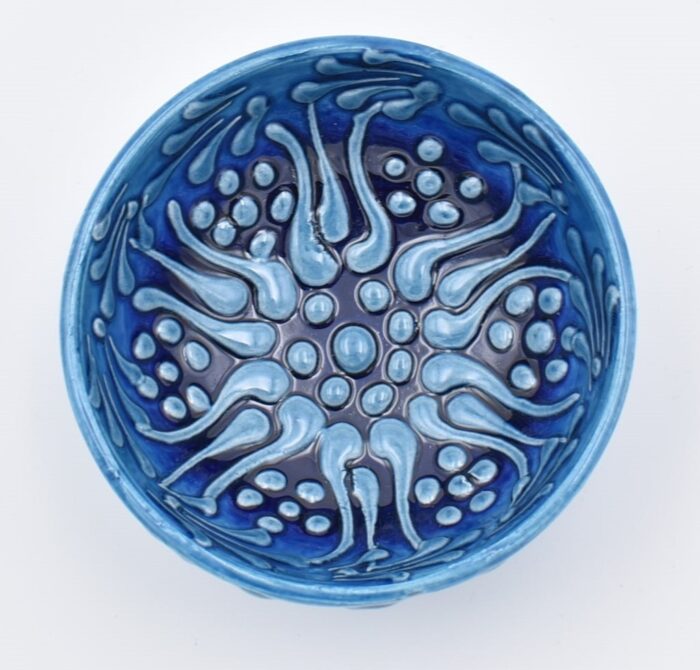 Κεραμικό Μπωλ  Μπλε & Τιρκουάζ Λουλούδι - Image 3