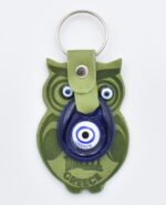 Μπρελόκ  Δερμάτινο Κουκουβάγια  με Μάτι & Ακρόπολη – Greece - Image 4