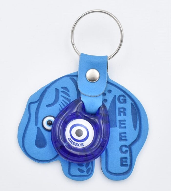 Μπρελόκ  Δερμάτινο Ελέφαντα  με Μάτι & Ακρόπολη – Greece - Image 4