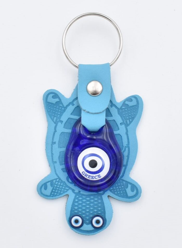 Μπρελόκ  Δερμάτινο Χελώνα με Μάτι & Ακρόπολη – Greece - Image 4