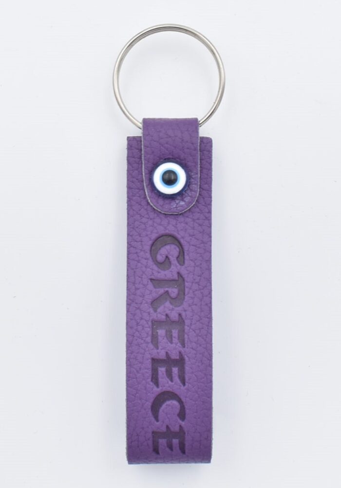 Μπρελόκ  Δερμάτινο Σχήμα Λωρίδα  με Μάτι  – Greece - Image 4