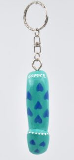 Μπρελόκ Ξύλινος Φαλλός Με Καρδιές - Image 4