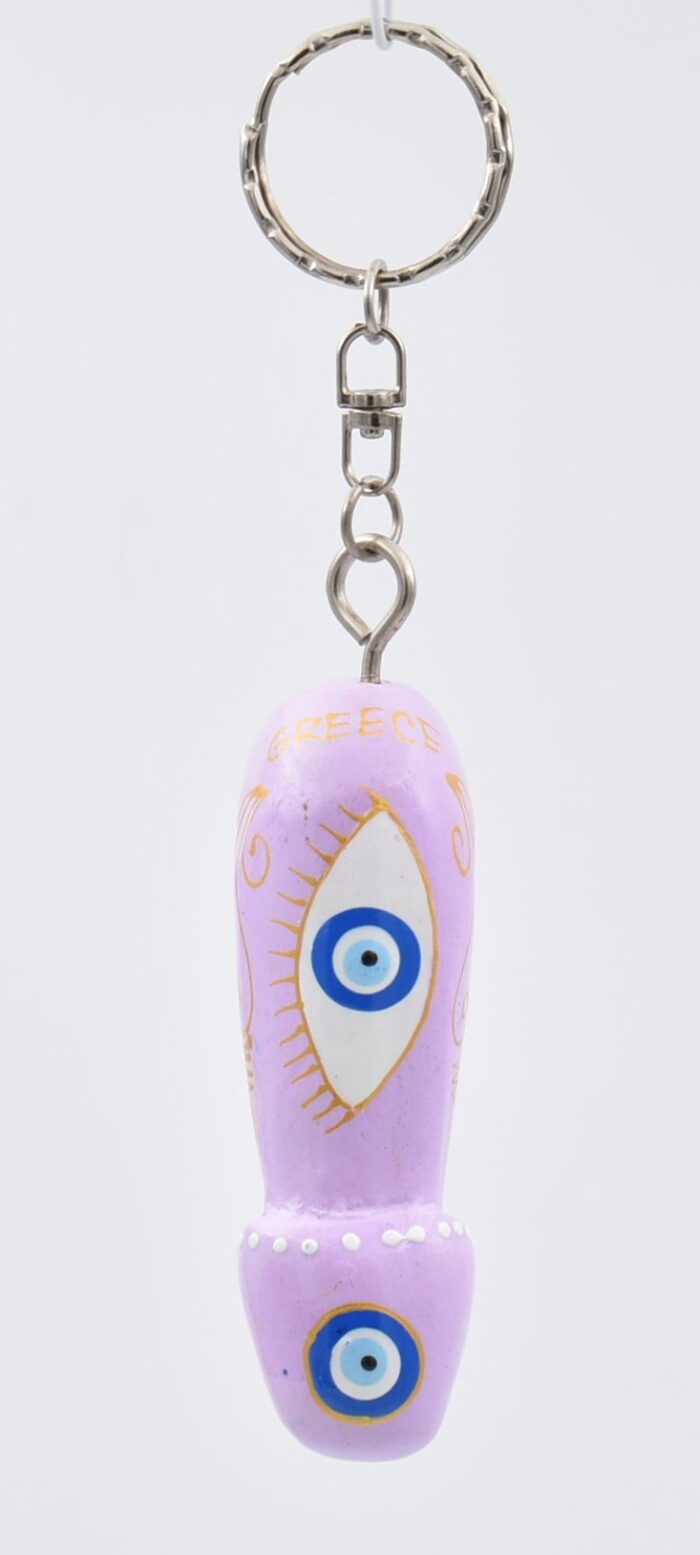 Μπρελόκ Ξύλινος Φαλλός Με Μάτι - Image 4