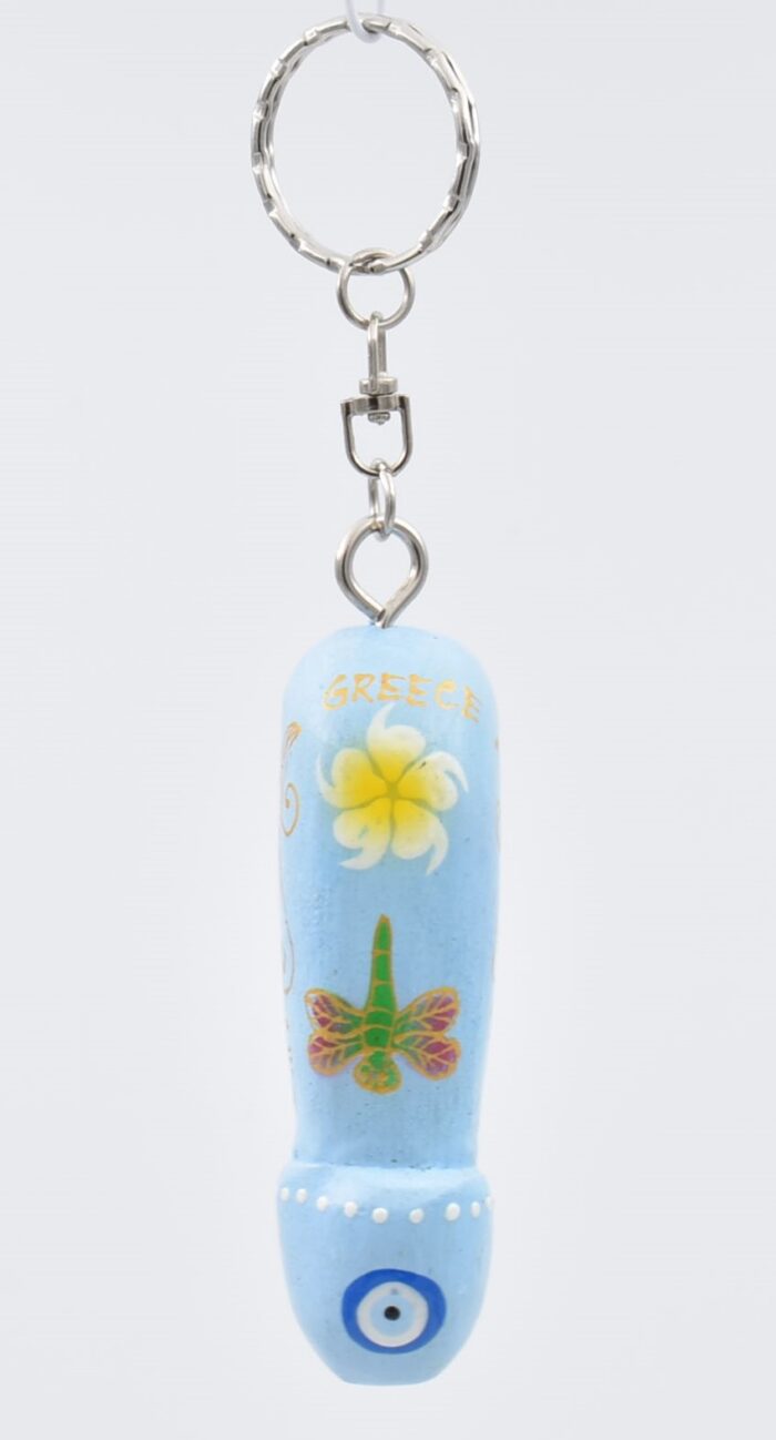 Μπρελόκ Ξύλινος Φαλλός Με Πεταλούδα - Image 4