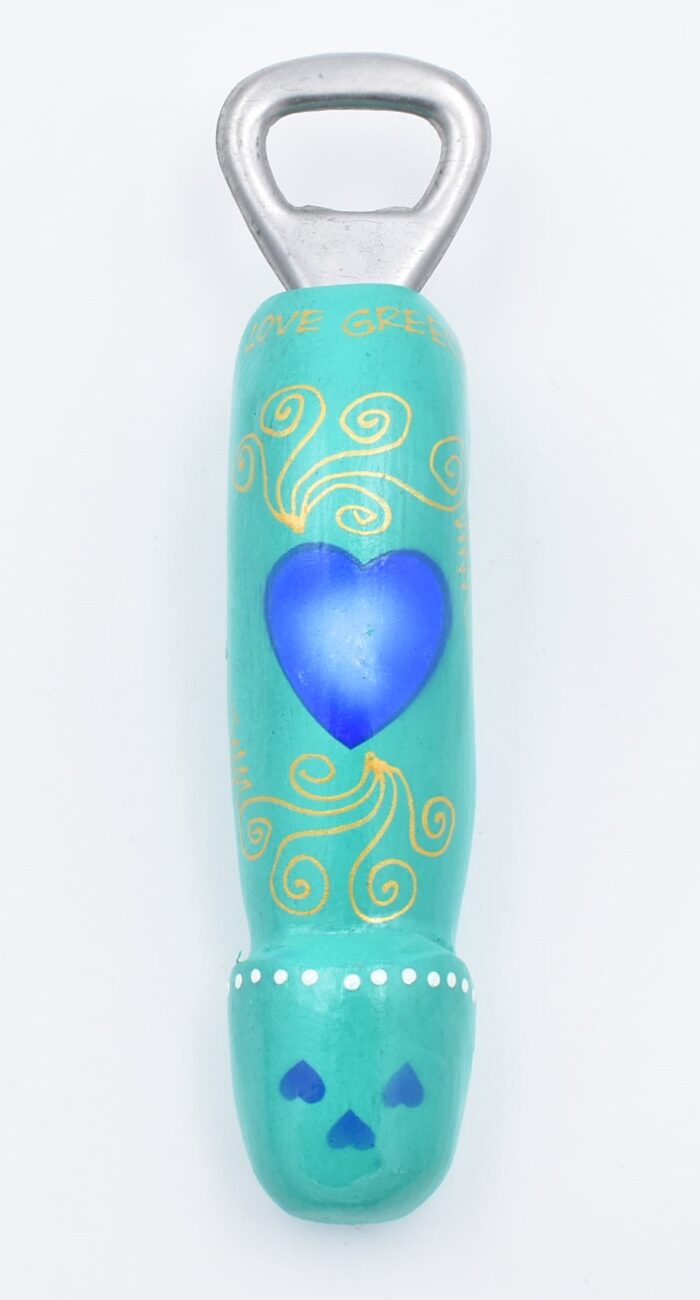 Ξύλινος Φαλλός Ανοιχτήρι με Καρδιά & Λουλούδι - Image 4