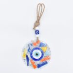 Φυσητό Κρεμαστό Μάτι με  Χρωματιστές Πέτρες