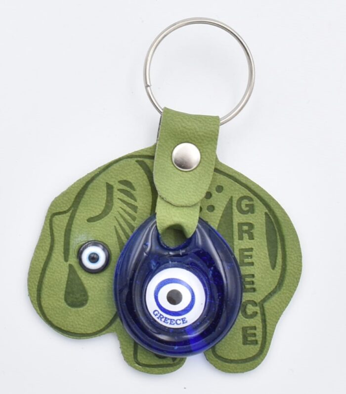 Μπρελόκ  Δερμάτινο Ελέφαντα  με Μάτι & Ακρόπολη – Greece - Image 5