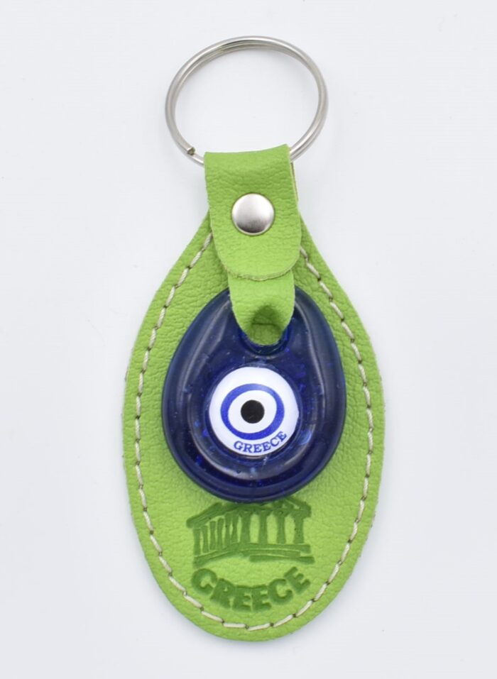 Μπρελόκ  Δερμάτινο  με Μάτι & Ακρόπολη – Greece - Image 5