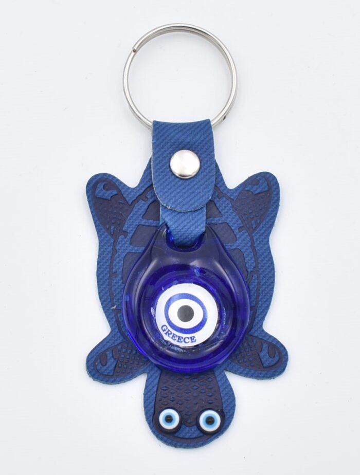 Μπρελόκ  Δερμάτινο Χελώνα με Μάτι & Ακρόπολη – Greece - Image 5