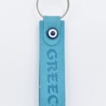 Μπρελόκ  Δερμάτινο Σχήμα Λωρίδα  με Μάτι  – Greece